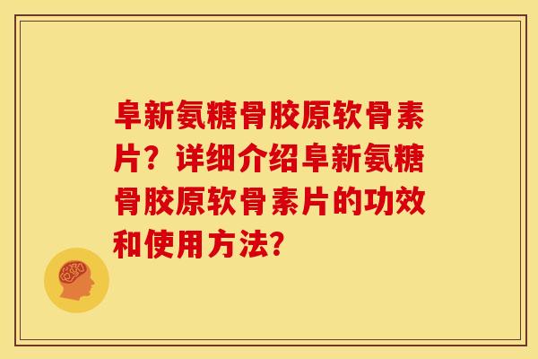 阜新氨糖骨胶原软骨素片？详细介绍阜新氨糖骨胶原软骨素片的功效和使用方法？