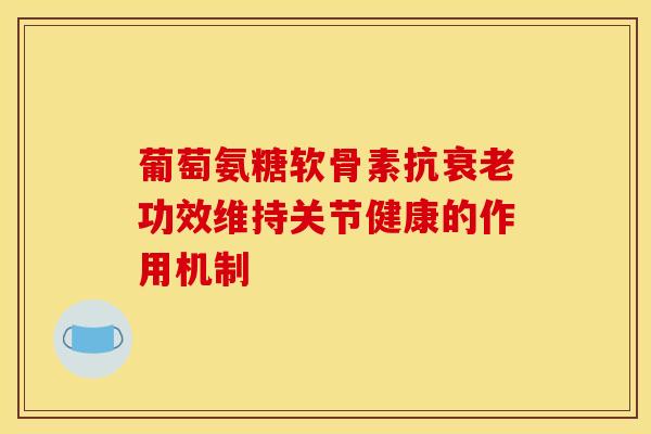 葡萄氨糖软骨素抗衰老功效维持关节健康的作用机制