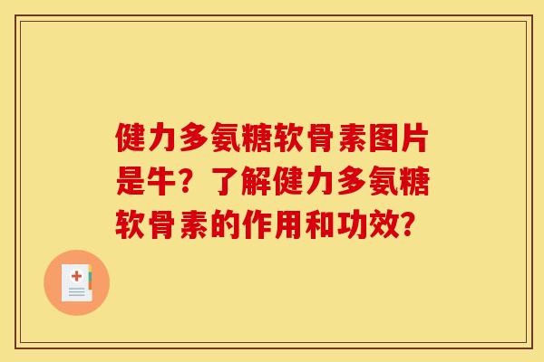 健力多氨糖软骨素图片是牛？了解健力多氨糖软骨素的作用和功效？