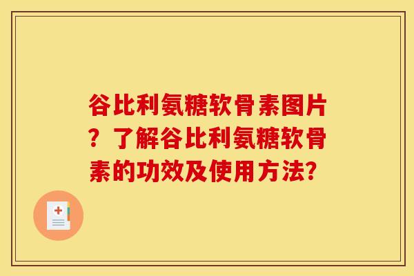 谷比利氨糖软骨素图片？了解谷比利氨糖软骨素的功效及使用方法？