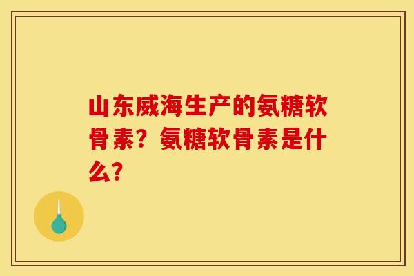 山东威海生产的氨糖软骨素?氨糖软骨素是什么? 山东威海生产的氨糖软骨素?氨糖软骨素是什么?