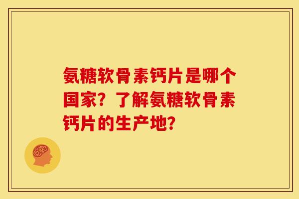 氨糖软骨素钙片是哪个国家？了解氨糖软骨素钙片的生产地？