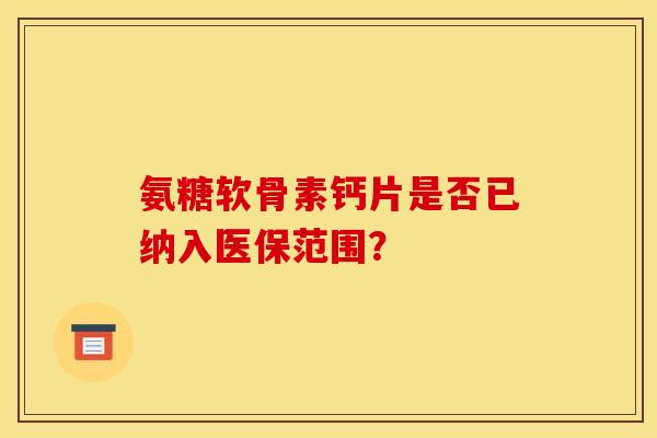 氨糖软骨素钙片是否已纳入医保范围？