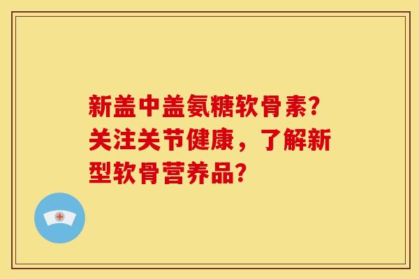 新盖中盖氨糖软骨素？关注关节健康，了解新型软骨营养品？