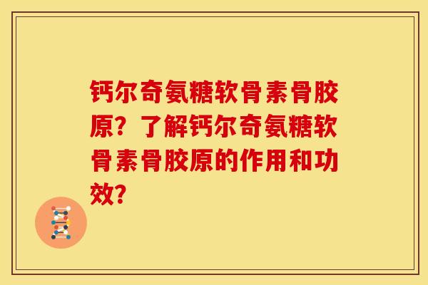 钙尔奇氨糖软骨素骨胶原？了解钙尔奇氨糖软骨素骨胶原的作用和功效？