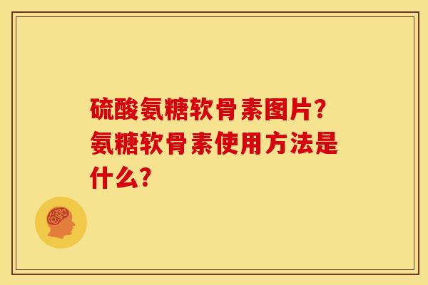 硫酸氨糖软骨素图片？氨糖软骨素使用方法是什么？