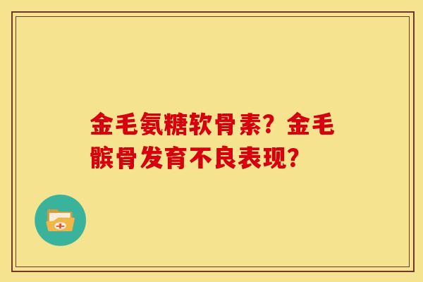 金毛氨糖软骨素？金毛髌骨发育不良表现？