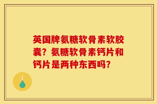英国牌氨糖软骨素软胶囊？氨糖软骨素钙片和钙片是两种东西吗？