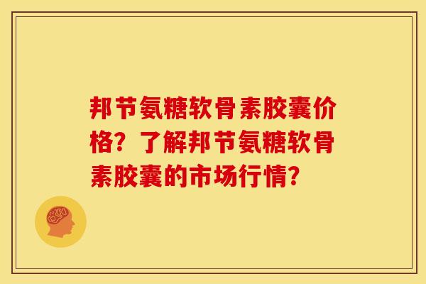 邦节氨糖软骨素胶囊价格？了解邦节氨糖软骨素胶囊的市场行情？