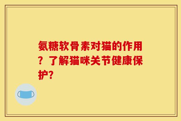 氨糖软骨素对猫的作用?了解猫咪关节健康保护? 氨糖软骨素对猫的作用?了解猫咪关节健康保护?