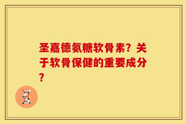 圣嘉德氨糖软骨素?关于软骨保健的重要成分? 圣嘉德氨糖软骨素?关于软骨保健的重要成分?