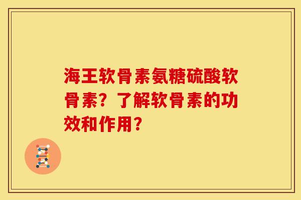 海王软骨素氨糖硫酸软骨素？了解软骨素的功效和作用？