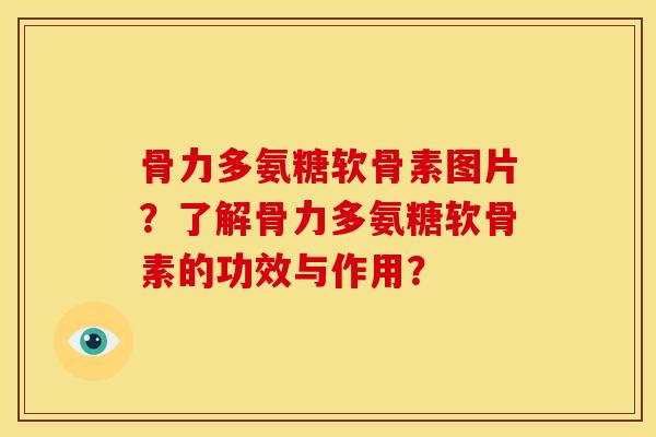 骨力多氨糖软骨素图片?了解骨力多氨糖软骨素的功效与作用? 骨力多氨糖软骨素图片?了解骨力多氨糖软骨素的功效与作用?