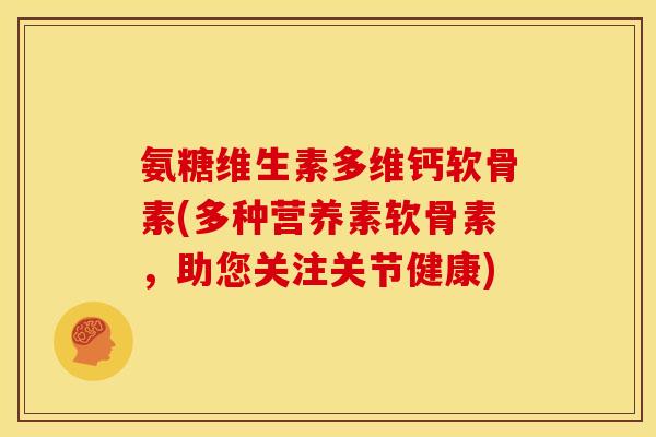 氨糖维生素多维钙软骨素(多种营养素软骨素，助您关注关节健康)
