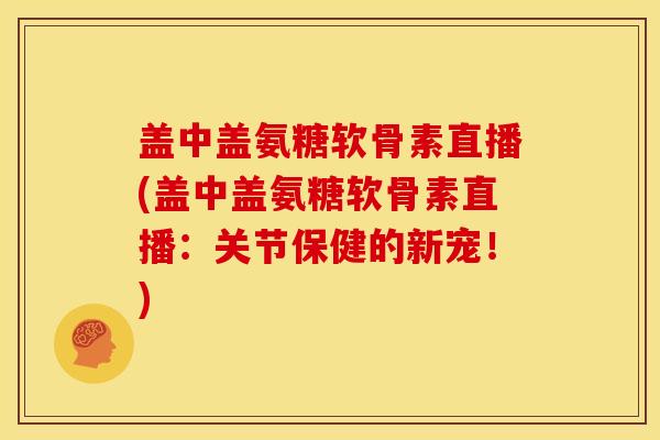盖中盖氨糖软骨素直播(盖中盖氨糖软骨素直播:关节保健的新宠!) 盖中盖氨糖软骨素直播(盖中盖氨糖软骨素直播:关节保健的新宠!)