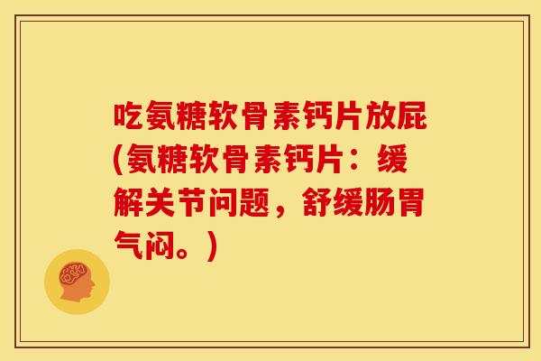 吃氨糖软骨素钙片放屁(氨糖软骨素钙片：缓解关节问题，舒缓肠胃气闷。)