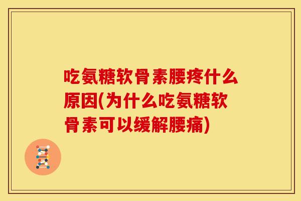 吃氨糖软骨素腰疼什么原因(为什么吃氨糖软骨素可以缓解腰痛)
