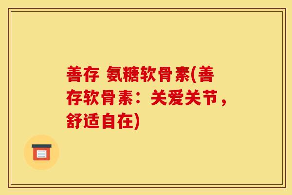 善存 氨糖软骨素(善存软骨素：关爱关节，舒适自在)