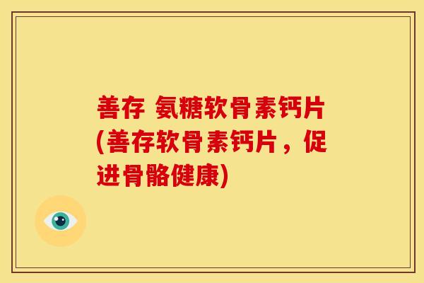 善存 氨糖软骨素钙片(善存软骨素钙片,促进骨骼健康) 善存 氨糖软骨素钙片(善存软骨素钙片,促进骨骼健康)