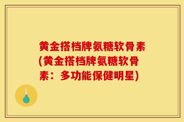 黄金搭档牌氨糖软骨素(黄金搭档牌氨糖软骨素：多功能保健明星)