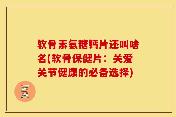 软骨素氨糖钙片还叫啥名(软骨保健片：关爱关节健康的必备选择)
