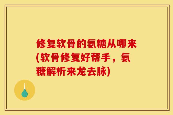 修复软骨的氨糖从哪来(软骨修复好帮手，氨糖解析来龙去脉)
