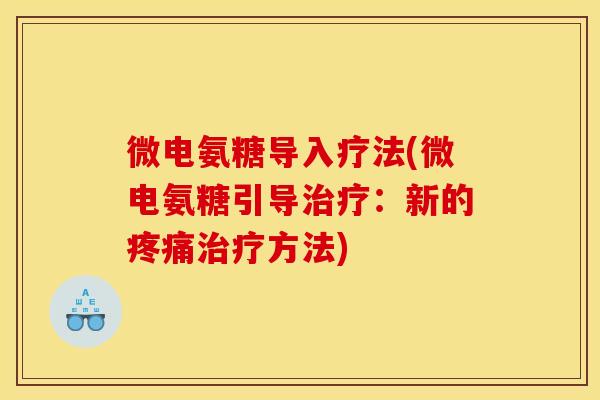 微电氨糖导入疗法(微电氨糖引导:新的方法) 微电氨糖导入疗法(微电氨糖引导:新的方法)