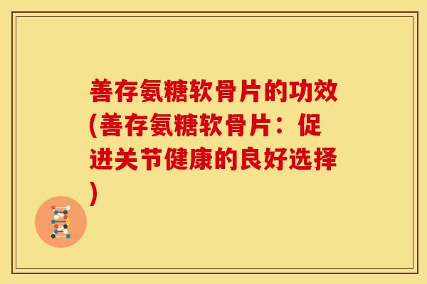 善存氨糖软骨片的功效(善存氨糖软骨片：促进关节健康的良好选择)