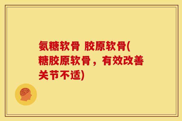 氨糖软骨 胶原软骨(糖胶原软骨，有效改善关节不适)