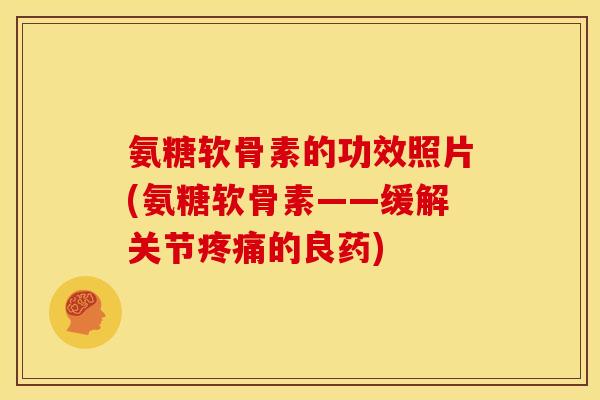 氨糖软骨素的功效照片(氨糖软骨素——缓解关节疼痛的良药)