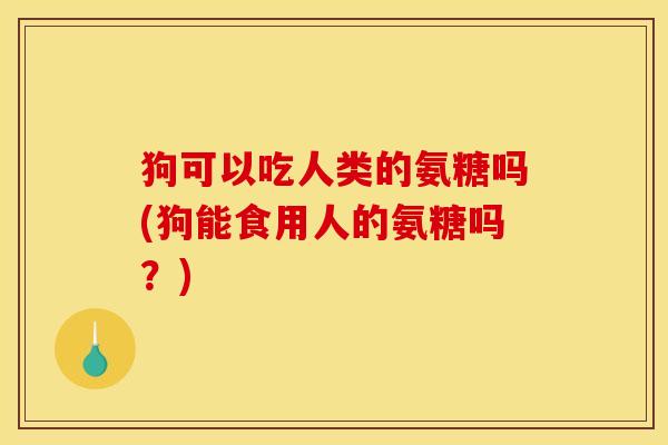 狗可以吃人类的氨糖吗(狗能食用人的氨糖吗？)