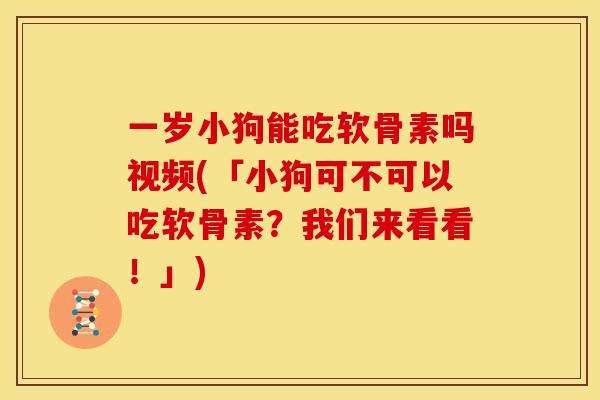 一岁小狗能吃软骨素吗视频(「小狗可不可以吃软骨素？我们来看看！」)