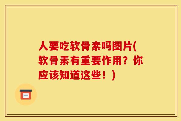 人要吃软骨素吗图片(软骨素有重要作用？你应该知道这些！)
