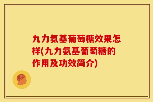 九力氨基葡萄糖效果怎样(九力氨基葡萄糖的作用及功效简介)