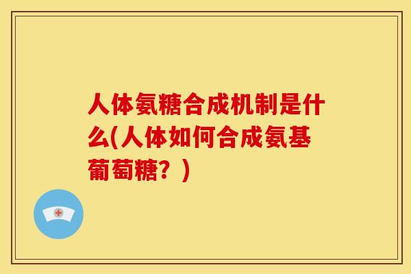 人体氨糖合成机制是什么(人体如何合成氨基葡萄糖？)