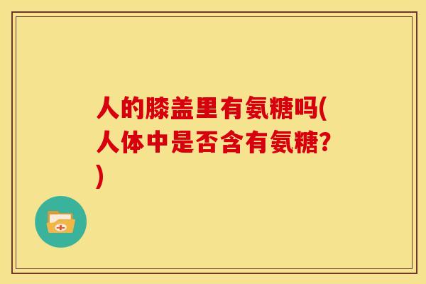 人的膝盖里有氨糖吗(人体中是否含有氨糖？)
