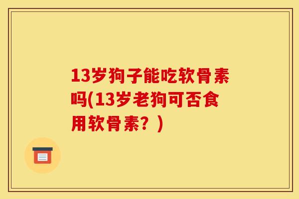 13岁狗子能吃软骨素吗(13岁老狗可否食用软骨素？)