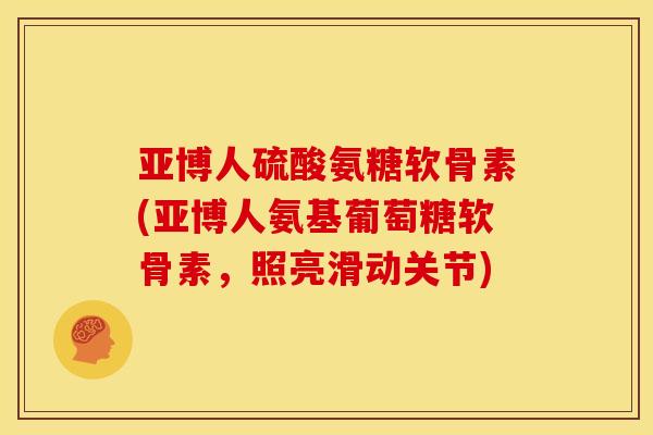 亚博人硫酸氨糖软骨素(亚博人氨基葡萄糖软骨素，照亮滑动关节)