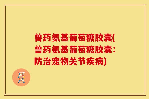 兽药氨基葡萄糖胶囊(兽药氨基葡萄糖胶囊：防治宠物关节疾病)