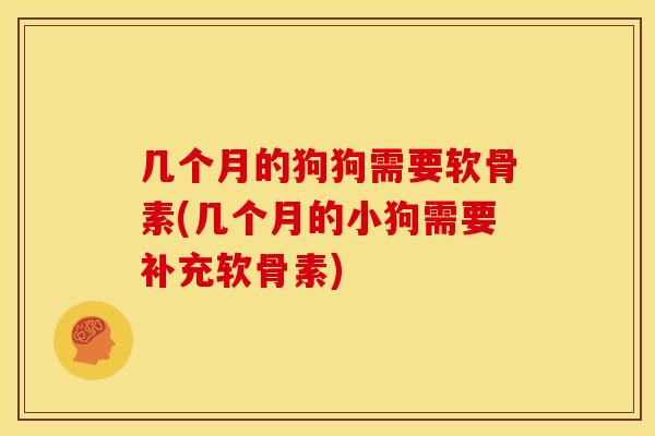 几个月的狗狗需要软骨素(几个月的小狗需要补充软骨素)