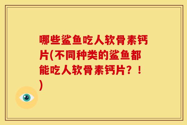 哪些鲨鱼吃人软骨素钙片(不同种类的鲨鱼都能吃人软骨素钙片?!) 哪些鲨鱼吃人软骨素钙片(不同种类的鲨鱼都能吃人软骨素钙片?!)