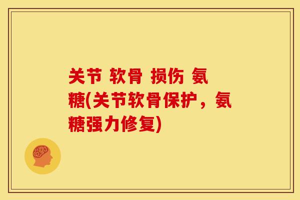 关节 软骨 损伤 氨糖(关节软骨保护，氨糖强力修复)