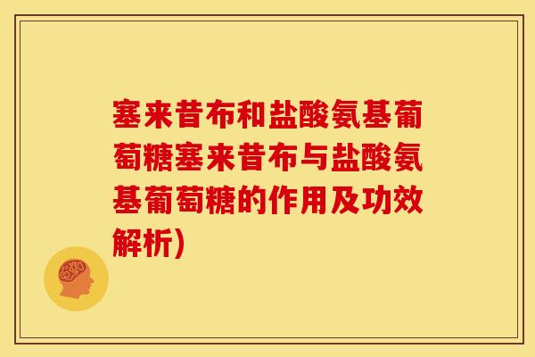 塞来昔布和盐酸氨基葡萄糖塞来昔布与盐酸氨基葡萄糖的作用及功效解析)