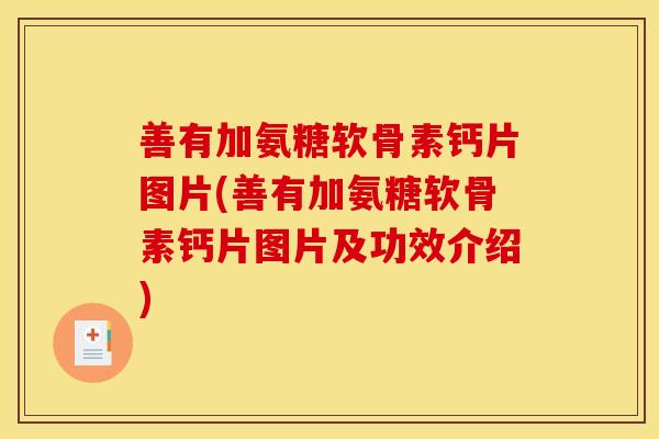 善有加氨糖软骨素钙片图片(善有加氨糖软骨素钙片图片及功效介绍)