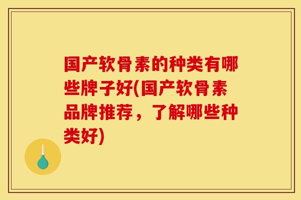 国产软骨素的种类有哪些牌子好(国产软骨素品牌推荐,了解哪些种类好) 国产软骨素的种类有哪些牌子好(国产软骨素品牌推荐,了解哪些种类好)