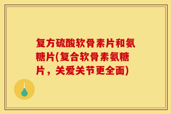 复方硫酸软骨素片和氨糖片(复合软骨素氨糖片,关爱关节更全面) 复方硫酸软骨素片和氨糖片(复合软骨素氨糖片,关爱关节更全面)