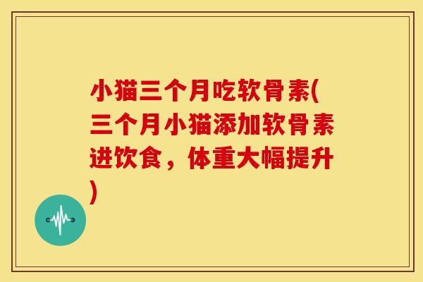 小猫三个月吃软骨素(三个月小猫添加软骨素进饮食，体重大幅提升)