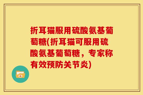 折耳猫服用硫酸氨基葡萄糖(折耳猫可服用硫酸氨基葡萄糖，专家称有效预防关节炎)