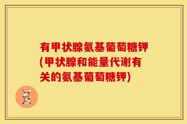 有甲状腺氨基葡萄糖钾(甲状腺和能量代谢有关的氨基葡萄糖钾)