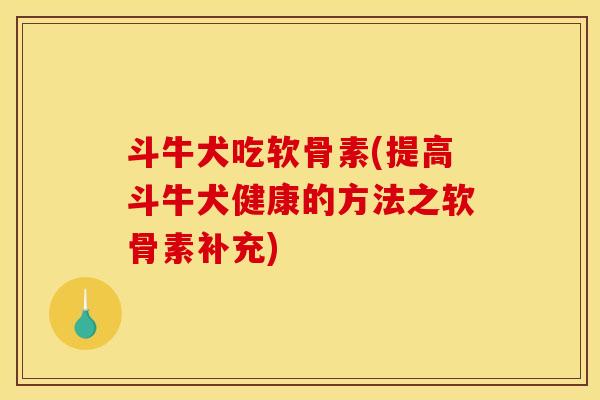 斗牛犬吃软骨素(提高斗牛犬健康的方法之软骨素补充)